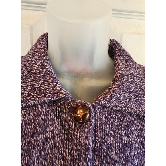 Vintage Paula Cahen d'Anvers Purple Cardigan Jacket 100% Wool Size 1 *READ - Picture 8 of 12